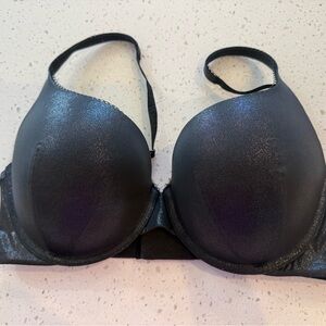 34DD Victoria's Secret Body By Victoria Perfect Shape Black Silver Accents Bra